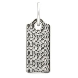 Sterling Silver Signature Hangtag Single Huggie Earring